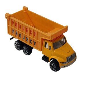 Yellow PROJECT Dump Truck Toy Mini Construction Vehicle with Tipping Bed